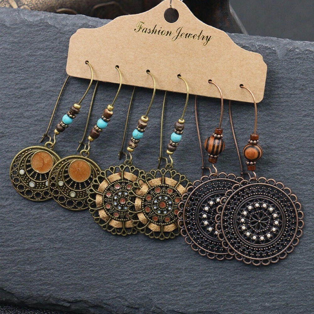 Boho Earrings Set Trio #2035